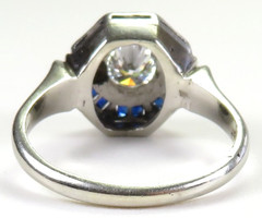 Antique Art Deco 1920’s Diamond Engagement Ring Size 7.25 UK-O 14KW Gold EGL USA