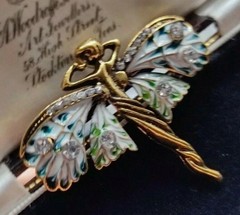 Vintage Art Nouveau Style Fairy Nymph Pendant Brooch Shawl Pin Jewelry Gift*