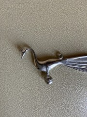 Rare Vintage Stieff Pewter Peacock Bird Pendant Ornament Signed