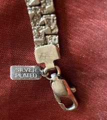 Vintage Silver Plated Nugget Style Bracelet