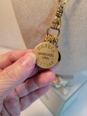 Maximal Art John Wind Charm Necklace 4 Charms Gold Toned Metal