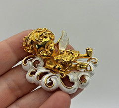 Vintage Angel Cherub Brooch Lot 10 AAI Ultra Camco BJ Figural Pins