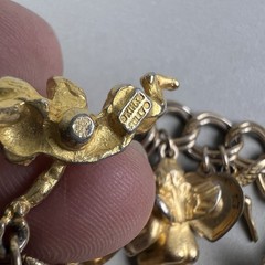 Vintage Kirks Folly Charm Bracelet Watch Angels Hearts Works! AS IS q3z