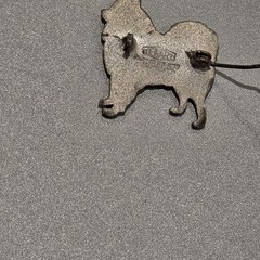Vintage Kenart Pomeranian Dog Brooch Pin England Metal Heavy