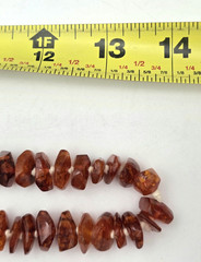 Baltic Amber Honey Necklace Graduated Chip Bead UV Reactive VTG 28 In