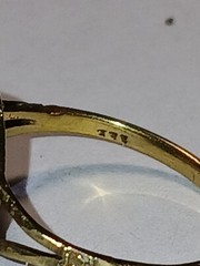 Antique Vintage 14K Gold Amethyst Ring size 6 2.7g English Hallmark AS IS