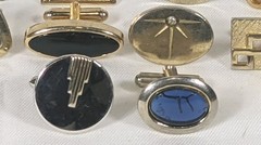 Vintage Lot Mixed Unmatched Cuff Links Swank Anson Gold Tone Silver Tone 10 Pc