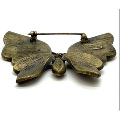 Jay Strongwater Butterfly Brooch vintage Swarovski crystals Enamel Rhinestone