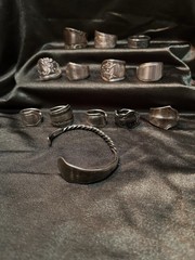 Spoon Ring/Bracelet Lot Of 12- Silver Plated &Stainless Steel- Antique &Vintage