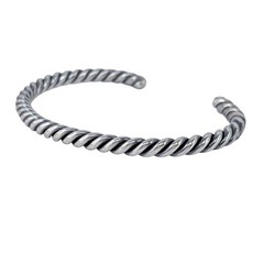 Southwest Twisted Wire Cuff Bracelet | Vintage Sterling Silver 925 | 6.5″