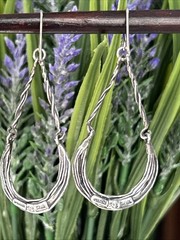 VTG Israel Opulenza Sterling Silver Earrings Long 2” Dangle 925 Weight 6 grams