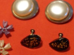 UNIQUE 7 PIECE ANTIQUE ART DECO DISCO EARRINGS COLLECTION 1950s – 1970s # 123