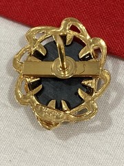 Vintage JJJ Signed 1/20 12k G.F. Gold Filled Black Onyx Mens Tie Tac or Pin