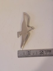 International Sterling Silver Seagull Pendant Brooch 3.5 Inches