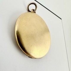 Antique Victorian Gold Filled Initial Monogram Locket Pendant W&H Co Repair Read