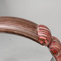 Vtg PETER CHATWIN British Modernist Contemporary STERLING WOOD BANGLE BRACELET