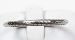 Antique Art Deco Unisex 1920’s Belais Wedding Band 18KW Ring Sz 9.25 UK-S 1.94MM