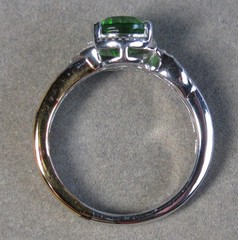 Pre-owned Sterling Silver 18KT Gold Plate Helenite Ring 3.7g Size 10 BGE #B184