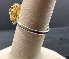 Vintage Pink Rhinestone Cluster Ring Adjustable 10kt GF Shanks 2.4g