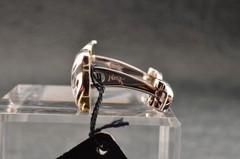 Near mint, gold and Cufflinks and silver tie clip, “Yves Saint Laurent”, case.