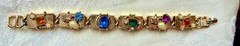 Vintage bracelet,link style, varied,silver tone w/some wear PRICE REDUCED