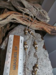 Vintage 925 Sterling SilverTwo tone Ball Rolo Chain Necklace 17g, 36″