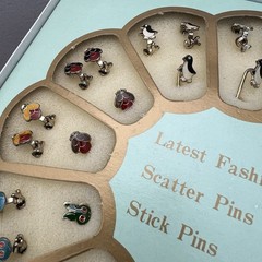 Lot Of Deco Retro & Vintage Small Scatter & Stick Pins Various Designs & Animals