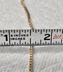 1990s DURAGOLD 24″ 14K Yellow Gold Large Venetian Box Chain Necklace 6 Grams
