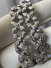 Ross Simons sterling silver flower .50 ct. t.w. diamond bracelet Size 7 1/4”