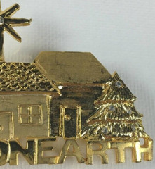 Vintage Casual Corner Sparkling Rhinestones “Peace on Earth” Brooch/Pin Signed