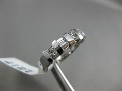 ESTATE .99CT BAGUETTE & PRINCESS DIAMOND 14KT WHITE GOLD 3D CLASSIC WEDDING RING