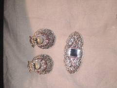Vintage Earrings And Brooch