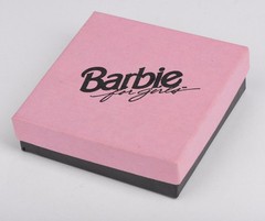 Vintage Barbie For Girls Gold Tone Charm Bracelet 7.5″ w/ Box & COA