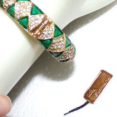 MINTY!! signed Les Bernard INC—Cuff bracelet with gorgeous stones-SALE!!