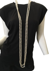 Pearl Necklace 114 Inches Hong Kong Faux