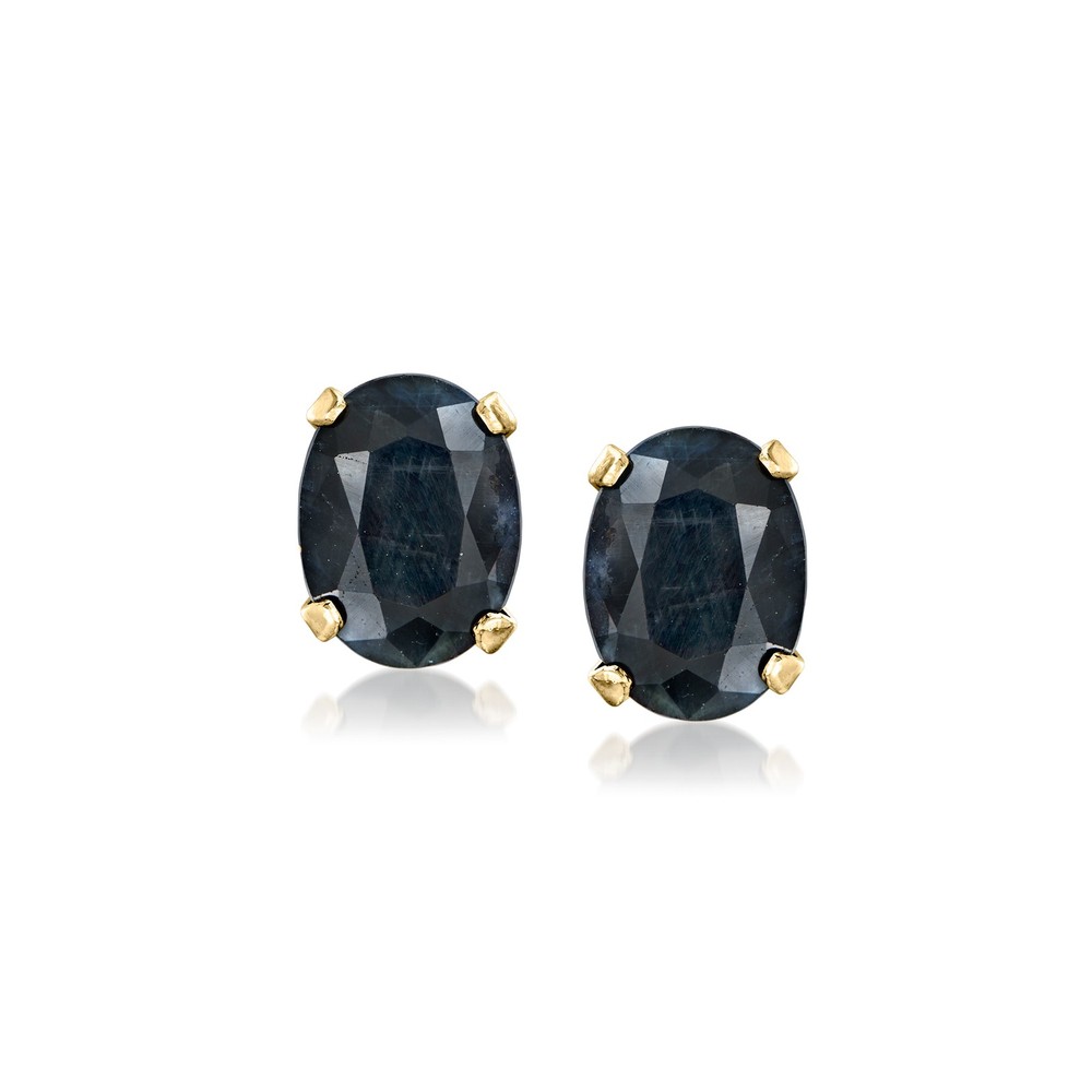 Vintage 3.00 ct. t.w. Sapphire Earrings in 14kt Yellow Gold