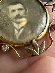Antique Gold Filled Double-Sided Photo Pendant