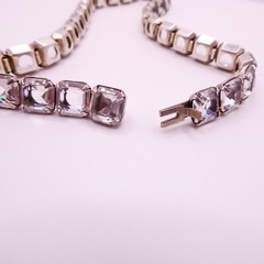 Antique Art Deco Rivere Choker Necklace Sterling Silver Signed H&H Womens