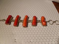 Contemporary Branch Raw Coral Necklace Bracelet Earrings Set On Sterling Silver