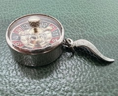 VNT STERLING SILVER Danecraft 3D Roulette Wheel CHARM It Spins!
