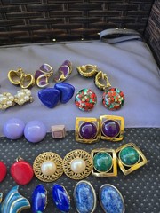 Vintage Fashion Earrings Lot Mixed Materials,Multicolor Pre Owned Unbranded D7