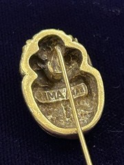 MMA Metropolitan Museum Of Art Goldtone Scarab Stickpin w/Swarovski Crystals