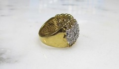 Beautiful Ross Simons Sterling Silver Clear Stones Pave Ring ~ 10.4g ~ 9-A478