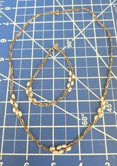 Medici Costume Jewelry Necklace & Bracelet PEARL TONE Beads!
