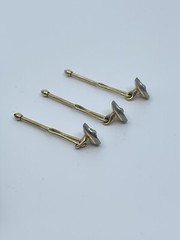 Krementz Larter shirt Bodkin studs Mother of pearl and seed pearl center
