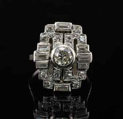 Art Deco Style 2.60Ct Round Lab Created Diamond 14K White Gold FN Wedding Ring