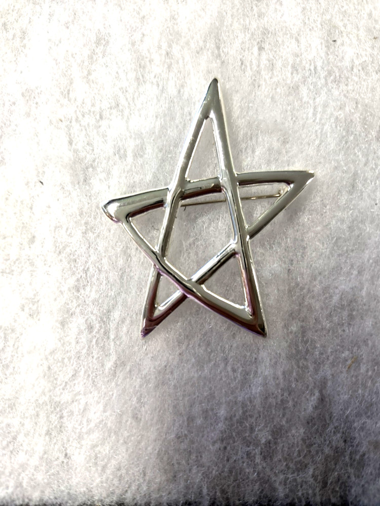 Vtg Vittorio silver tone open Star Pin