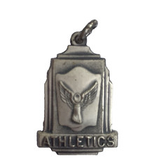 Sterling Silver ATHLETICS Charm Old School Award Art Deco Style .925 6grams NOS