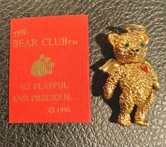 Batya gold-tone articulated angel bear brooch