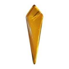 Vintage Amber Lucite Acrylic Geometric Statement Brooch Pin Art Deco Style 4″